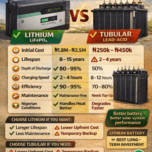 Lithium vs Tubular Battery in Nigeria (2026): Which Should You Choose?
